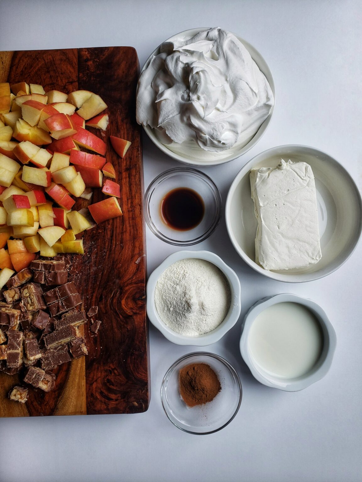 Apple Snickers Salad with Cream Cheese