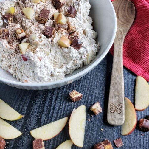 apple snicker salad with cream cheese