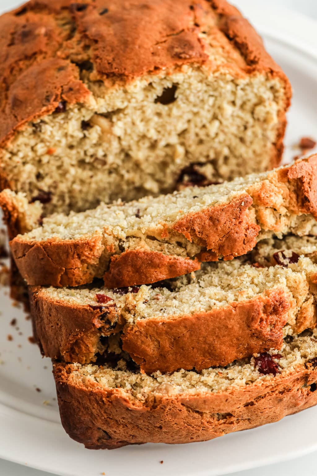 Walnut & Cranberry Banana Bread recipe simple, moist recipe!