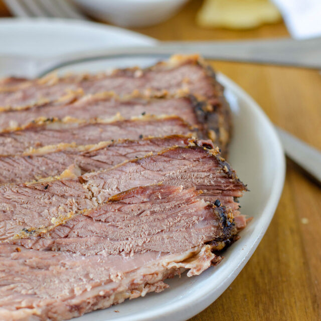 Slow Cooker Beef Brisket Recipe (3 Ingredient CrockPot recipe!)