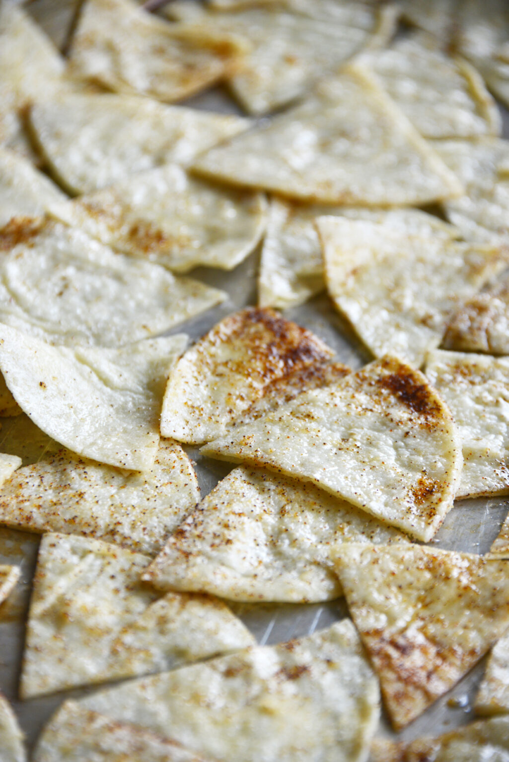 homemade Baked Tortilla Chips are easy & healthy. Glutenfree and Vegan!