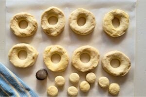 bisugits cut for donuts