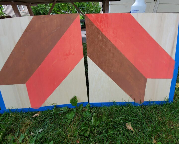 2 boards for diy barn quilt side by side