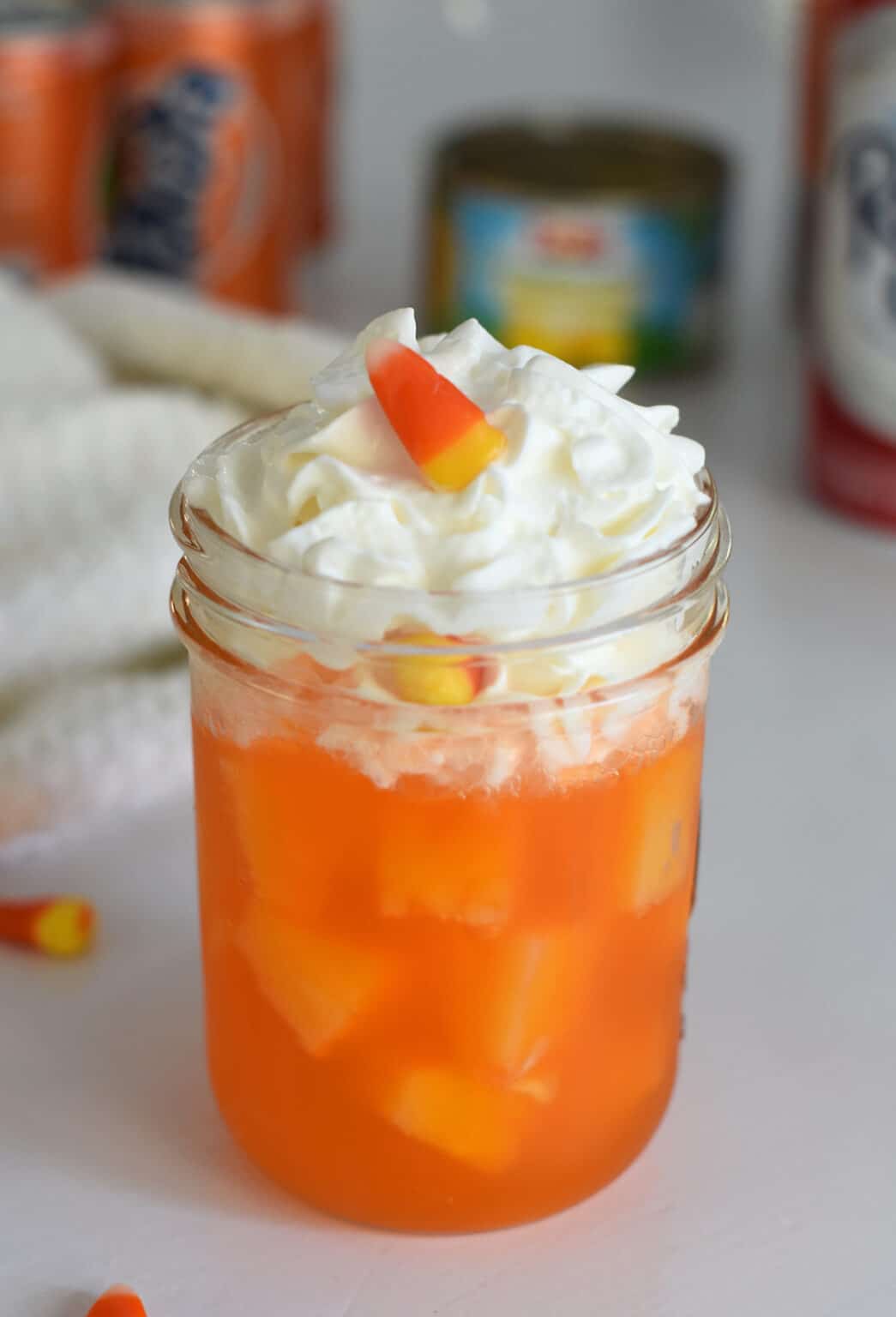 Candy Corn Punch, only 3 ingredients great Halloween punch recipe!