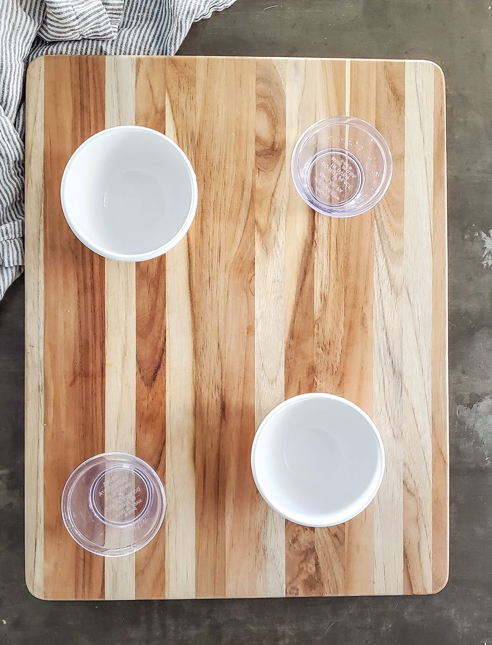 step 1 of making a charcuterie board