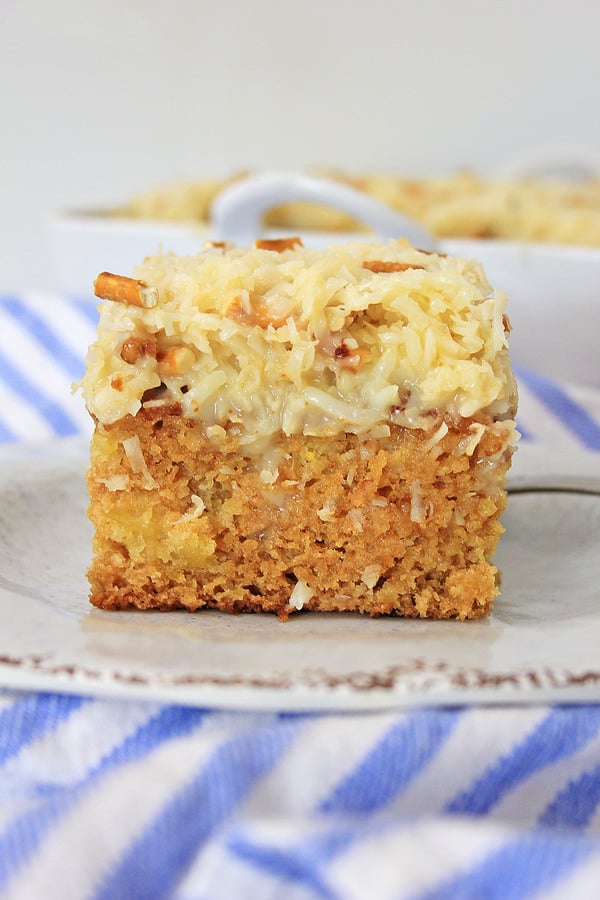 Do Nothing vintage cake recipe loaded with coconut and pineapple.