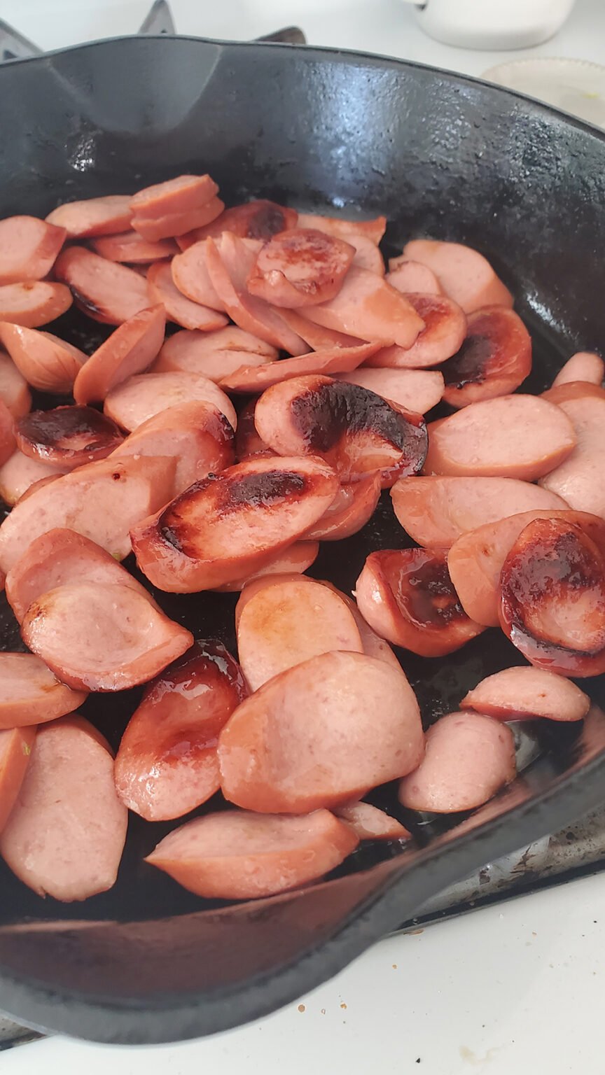 Glazed Hot Dogs and Rice ⋆ NellieBellie