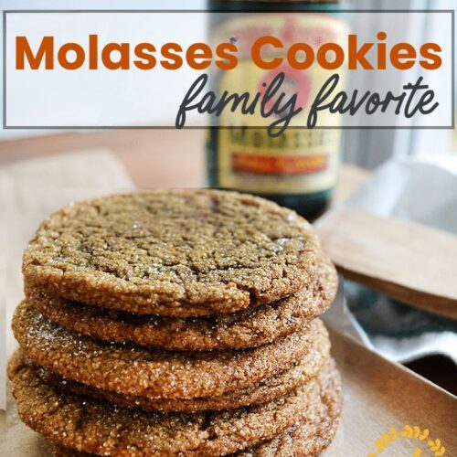 stack of molasses cookies