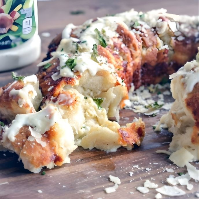 Ranch dressing and parmesan pull apart bread