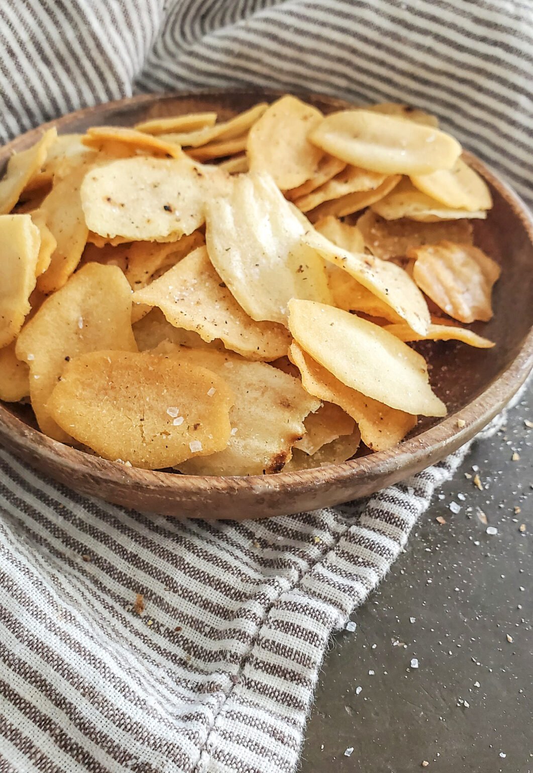 homemade Rice Chips or Rice Crackers made from rice flour
