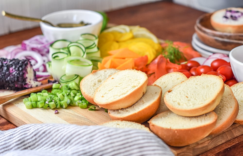 Brunch Charcuterie Board featuring Rhodes bread